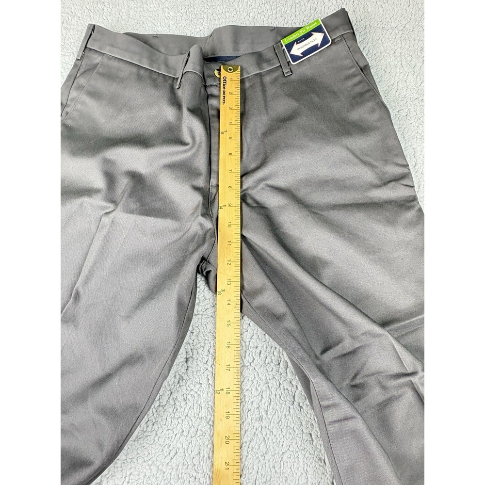 Wrangler Ultimate Khaki Pants Gray 36x30 Classic Fit Flat Front No Iron, NEW - Picture 4 of 9